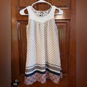 EUC Girls Eyeshadow Lace Trimmed Boho Sundress Dress Size L 12